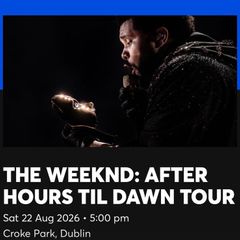 The Weekend Concert Tickets x 2