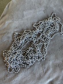 Christmas Silver Decorative String Beads