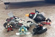 Batman , penguin, bane with vehicles