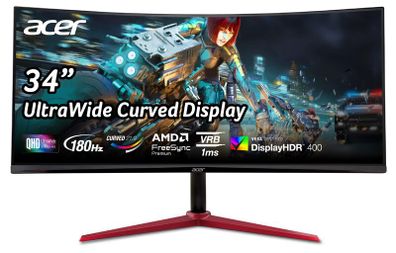 Acer Nitro 34 Ultrawide Curved Gaming Monitor 200Hz QHD