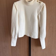 Vanilia cream waffle long sleeve top size 10
