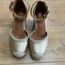 Ladies gold wedge shoes Image 4