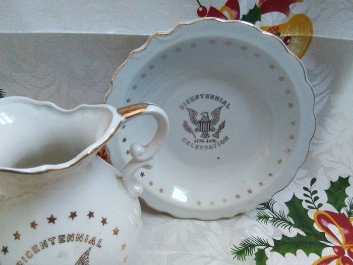 American Bicentennial Celebration Plate & Jug