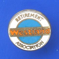 WESTLAND RETIREMENT ASSOCIATION (helicopter manufacturers) - membership badge (c.1980's)