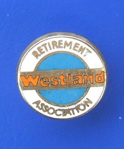 WESTLAND RETIREMENT ASSOCIATION (helicopter manufacturers) - membership badge (c.1980's)