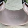 Authentic Tod's Italian Leather & Resin Braided Cuff Bangle Bracelet Nude / Brown Image 2