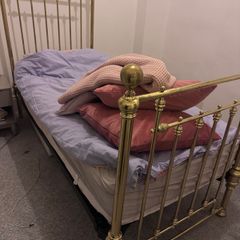 Single Bed Frame Classic Brass