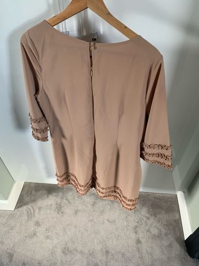 Oasis fawn dress - stunning sleeve bottom ended detail