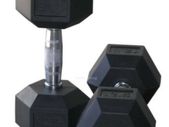 22.5 kg Hex Rubber Dumbells Pair
