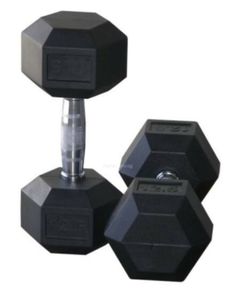 22.5 kg Hex Rubber Dumbells Pair