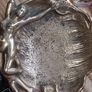 Antique Art Nouveau  Cast Brass Naked Lady Ashtray Image 3