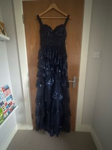 BNWT A-line Off-the-Shoulder Sweep Train Tulle Dres