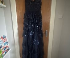BNWT A-line Off-the-Shoulder Sweep Train Tulle Dres