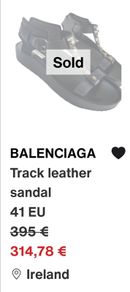 Balenciaga Leather Studded Sandals  Sz 41 - Bnib Rrp 645 Euro