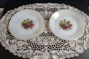 Fabulous Pair of Milk Glass Side with a Fruity Motif, By Phoenix Glassware, Pennsylvania, USA