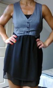 Vest Style Mini Black/Grey Dress from AWEAR, like new