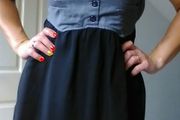 Vest Style Mini Black/Grey Dress from AWEAR, like new