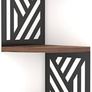 Geometric Shapes Corner Shelves for Wall, Floating Corner Shelf and Bookcase, Living Room Bedroom Bathroom Corner Shelves 7.67x7.67x0.6in Image 2