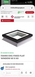 Flat roof velux window