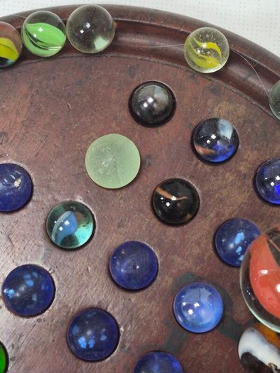 Victorian Marble Solitaire Board Game