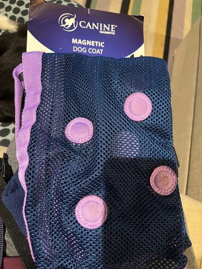 Magnetic dog treatment coat