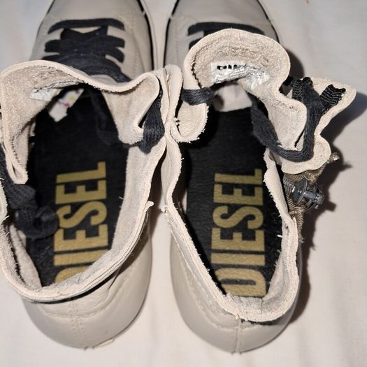 Diesel beach pit trainers size 6 eu 39 grey leather in excellent condition