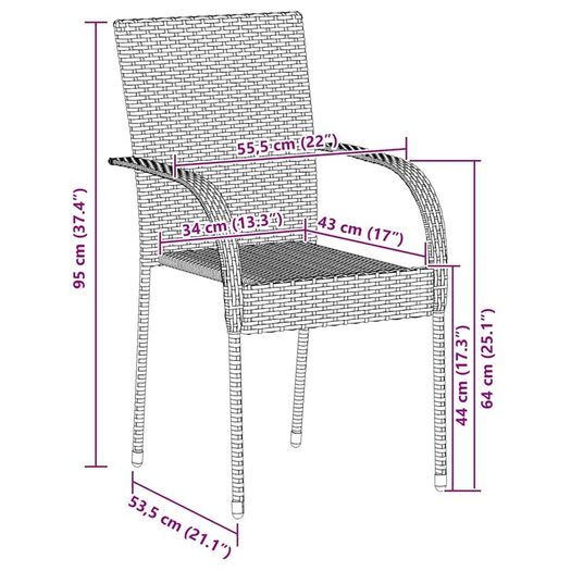 4 Stackable Outdoor Chairs