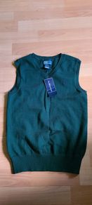 BNWT UNISEX Polo Ralph Lauren Vest Sleeveless Knitwear V Neck Embroidery in Regent Green in Small