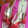Worn red heels size uk3 Image 3