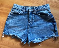 Denim high waist shorts