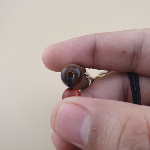 Vintage 5 Eyes Himalayan Tibetan Agate Dzi Bead Amulet