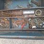 Old Vintage Cantilever Toolbox and Tools Image 4