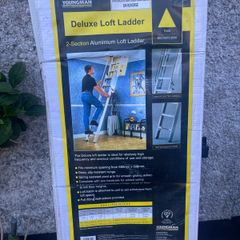 Brand new and still sealed in its original box. I am selling a premium, heavy-duty Youngman Deluxe 2-Section Aluminium Loft Ladder (Werner brand) Need gone ASAP due to house clearance