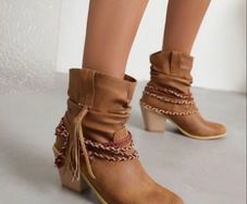Shein Tassle Ankle Boots (Size 5) (New)