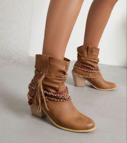 Shein Tassle Ankle Boots (Size 5) (New)