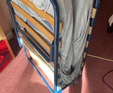 Fold up indoor camp bed