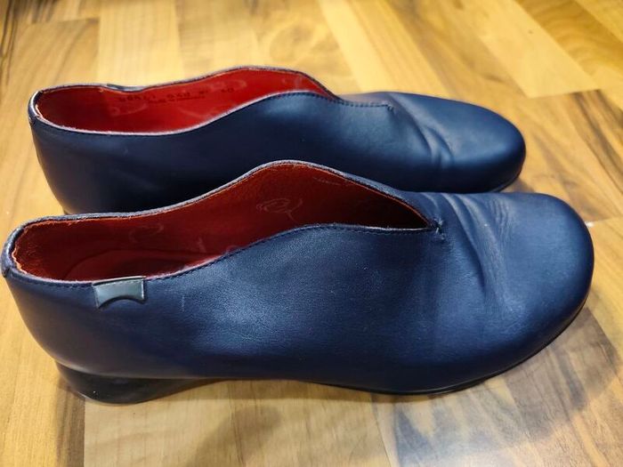Camper Navy Leather Ballerina Flats Size 40