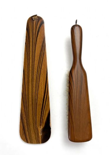 1950s mid century Wooden Valet Set - Clothes Brush