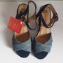 PieSanto Ladies Blue Sandals Leather & Suede New With Box Size UK2 EU35 CAN POST Image 8