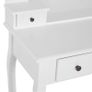 Dressing Table Vanity Set Vintage Desk Stool Mirror Makeup Furniture Shabby Chic Style Jewelry Cosmetic Storage 5 Drawers - White Image 8