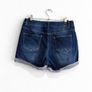 Pre Owned High-Waisted Distressed Denim Shorts Image 3