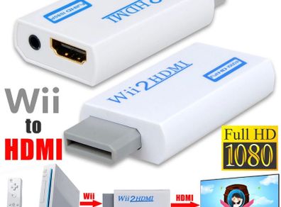 NEW Wii to HDMI Converter Adapter Wii2HDMI Converter 3.5mm Audio Full HD 1080P
