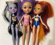Enchantimals 3 dolls: Felicity Fox, Sage Skunk, Danessa Deer