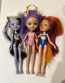 Enchantimals 3 dolls: Felicity Fox, Sage Skunk, Danessa Deer