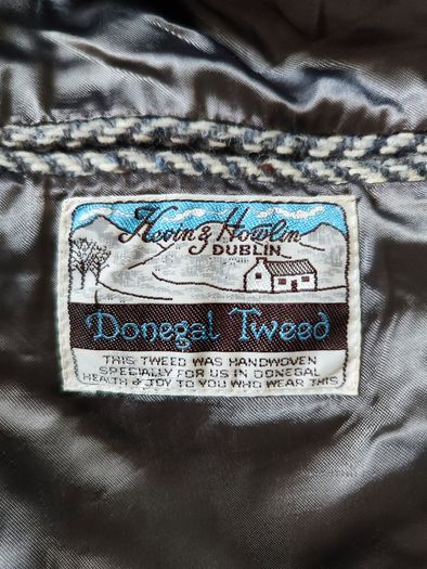 Men's wool jacket coat Donegal Tweed Overcoat