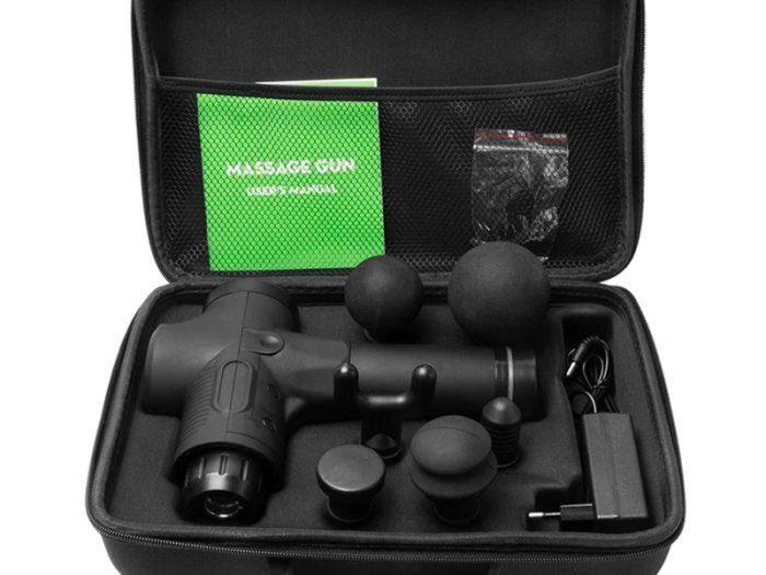 PREMIUM Massage Gun Deep Tissue Muscle Massager 6 Attachments LCD Control 20 Speeds