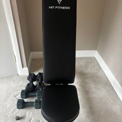 Weight bench & dumbbells
