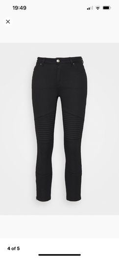 Biker jeans skinny fit black size L uk10-12