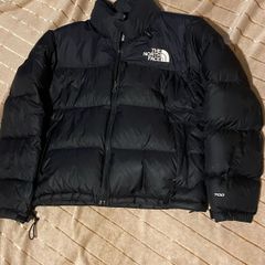 north face puffer uk10 black padded jacket