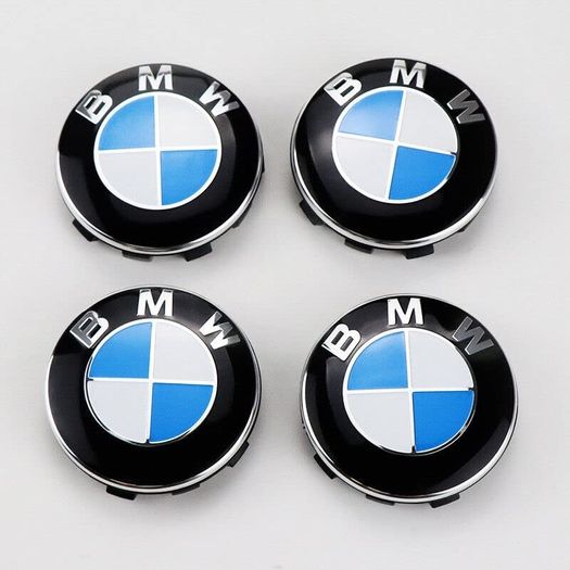 BMW 68mm Blue and White Center Wheel Caps